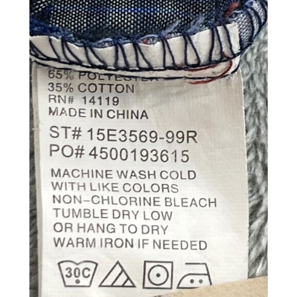 Plains Western Wear Shirt Mens XL Blue Black Pearl Snap Plaid Cowboy Western Y2K - Picture 9 of 10